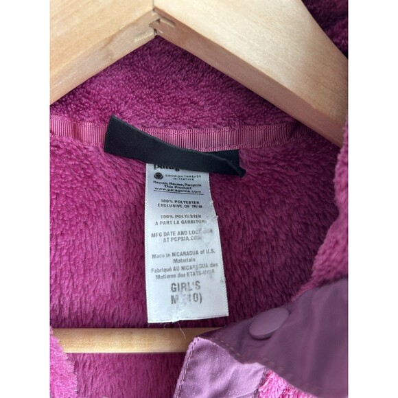 Patagonia Fleece Pullover Snap-T Pink Girls' Size M (10) Jacket - Picture 5 of 7